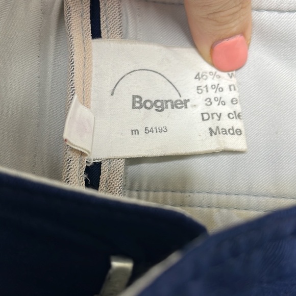 VTG Bogner Navy Wool Ski Snow Strip-up Pants Sz 34 Regular WEAR - Picture 2 of 11